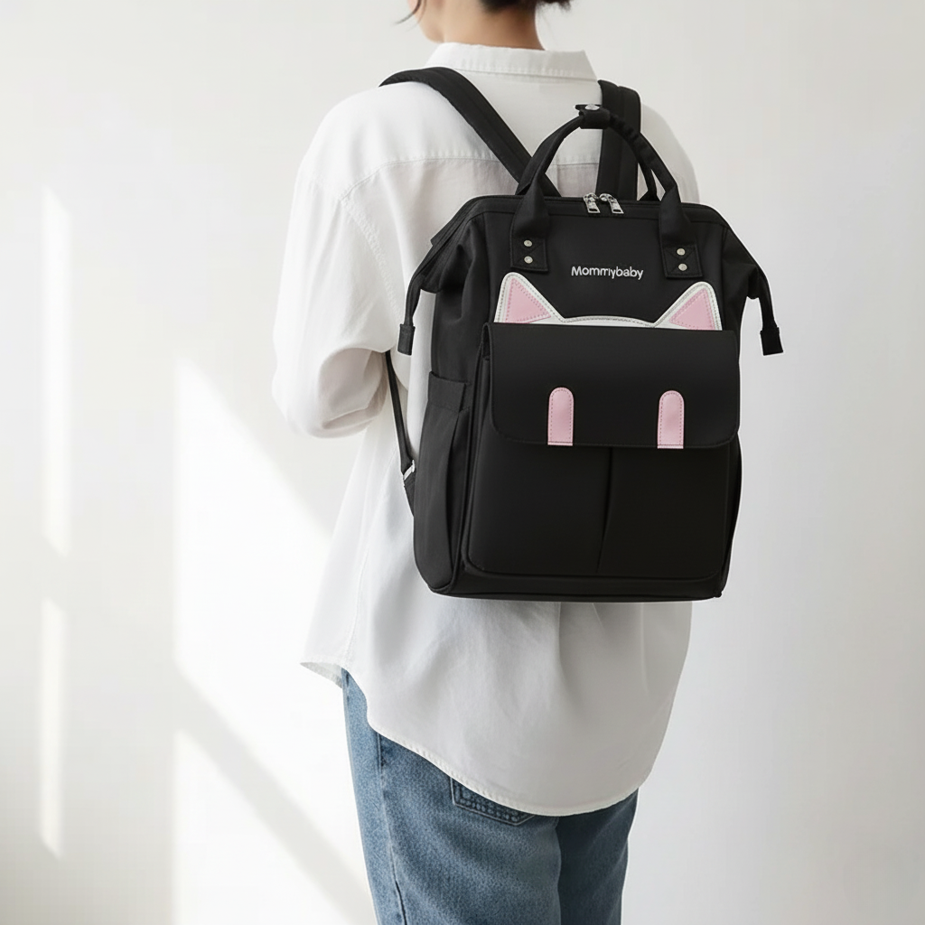 Chat Sac langer noir chat 