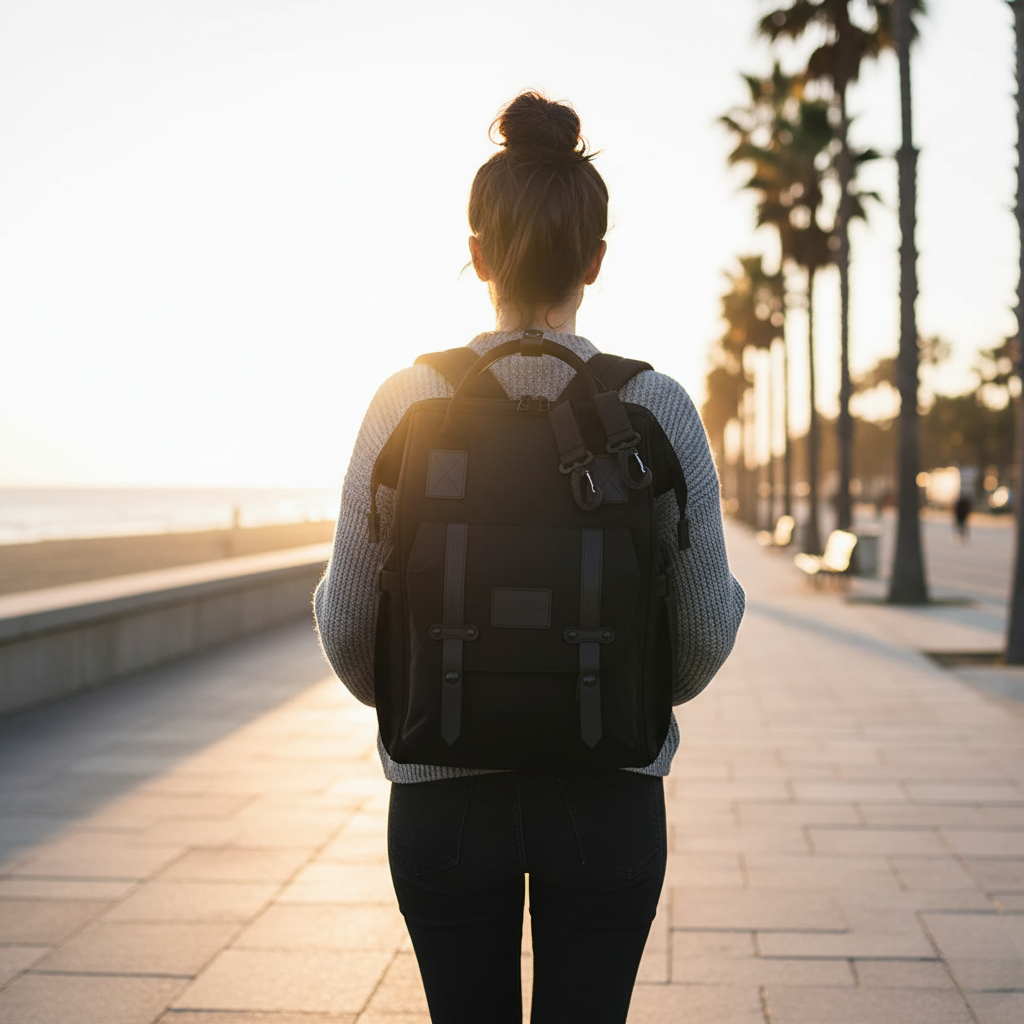 Femme sac langer noir