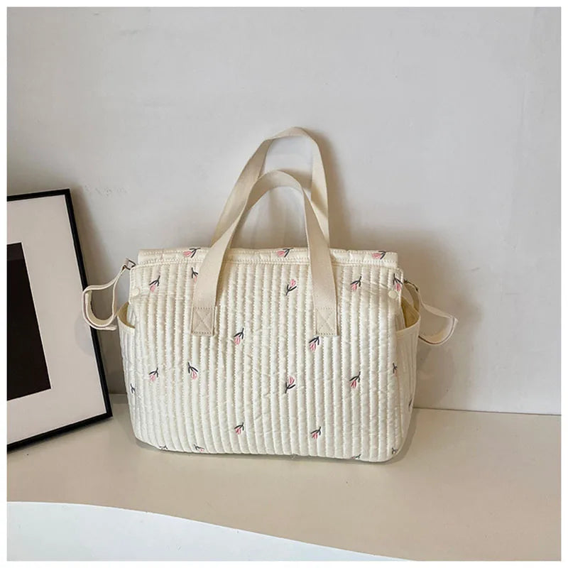 Grand sac langer coton de gaze rose