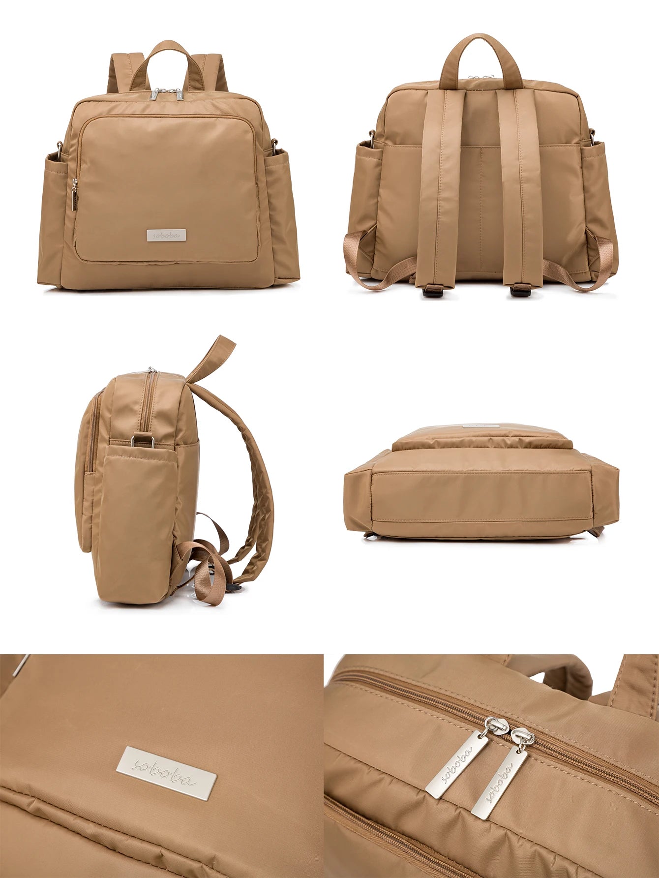 Petit sac a langer a dos marron