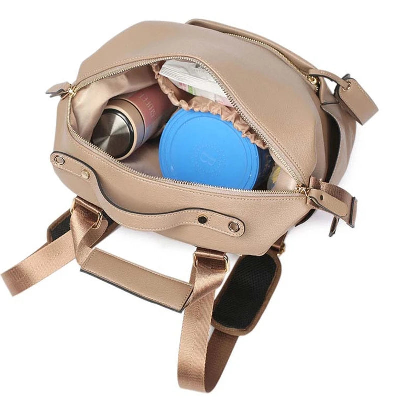 sac à dos à langer cuir