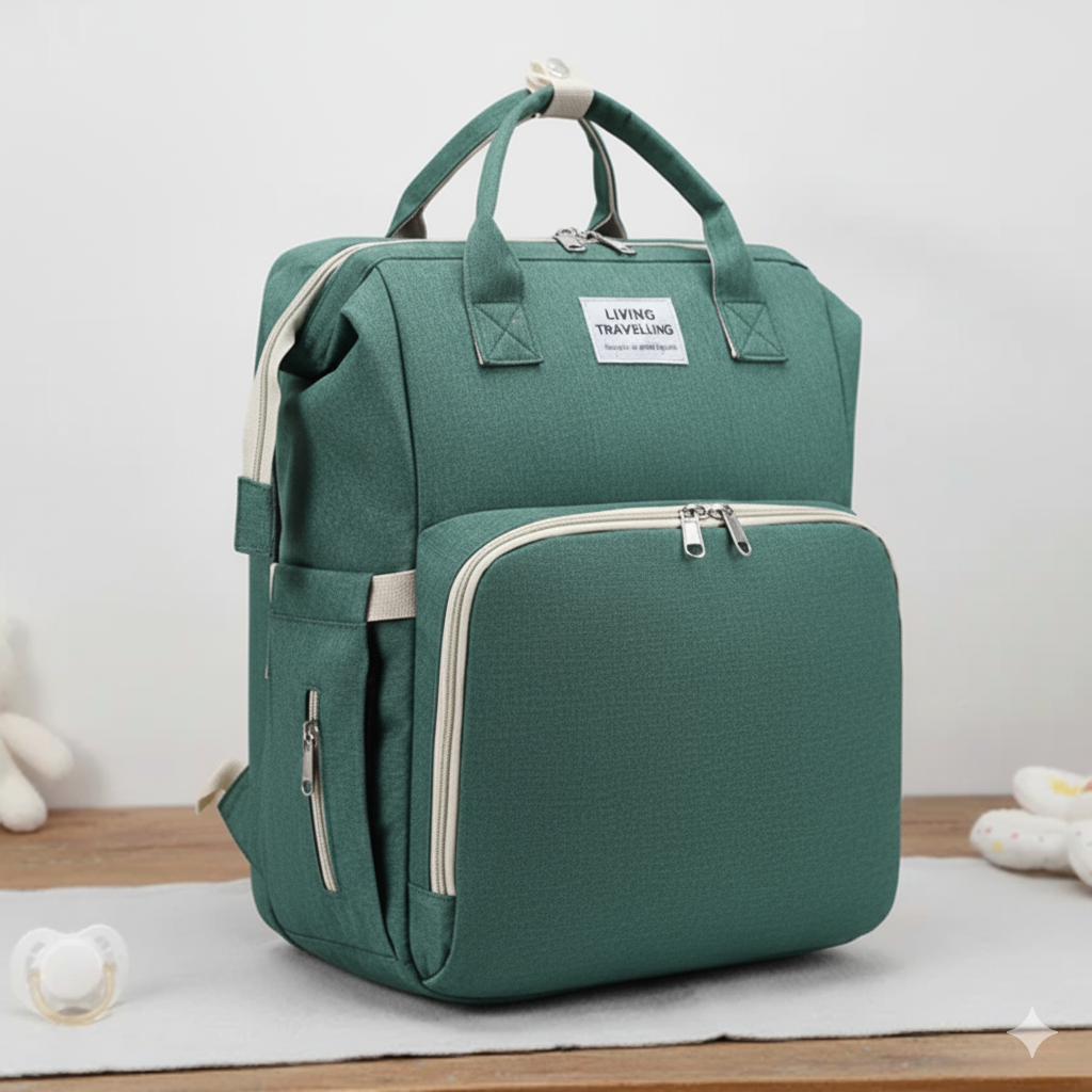 Sac a dos a langer lit vert maman