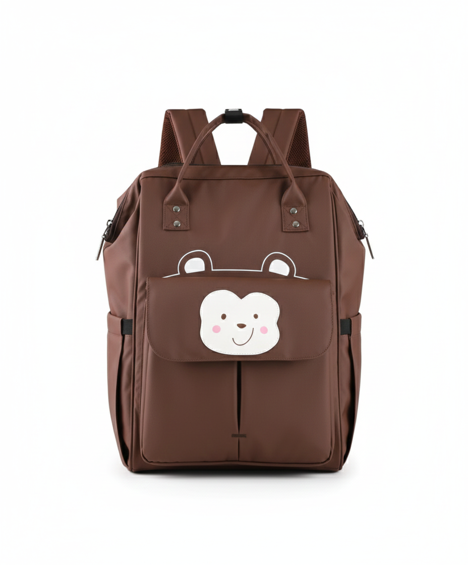 Sac à dos à langer marron