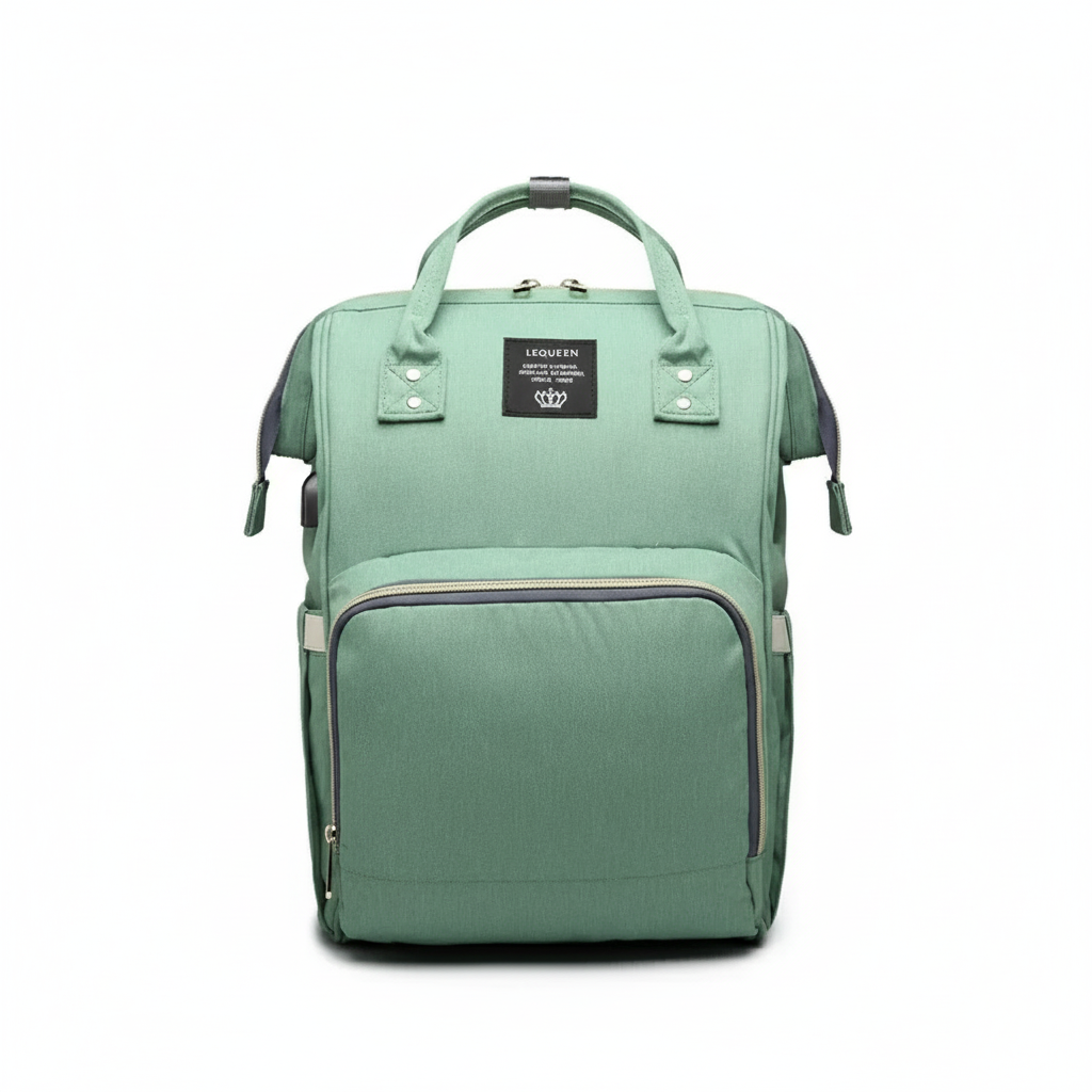 Sac a dos à langer vert