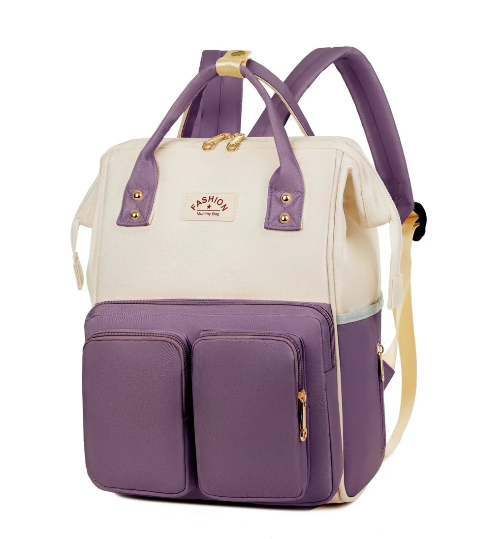Sac a langer a dos violet