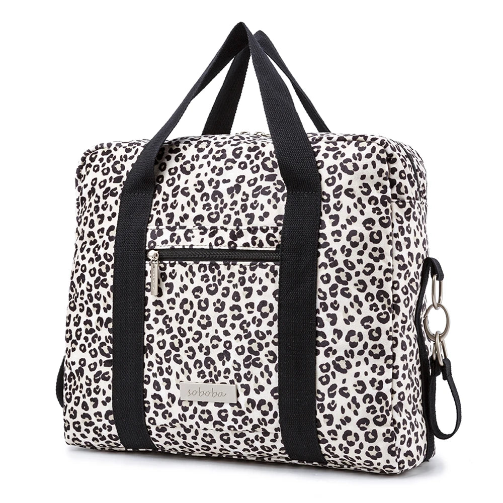 Sac a langer leopard blanc