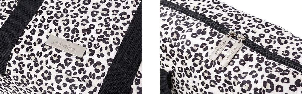 Sac a langer leopard blanc bebe