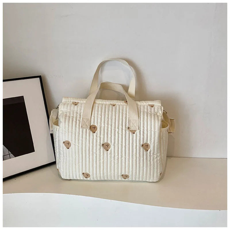  Sac bebe à langer gaze de coton ourson