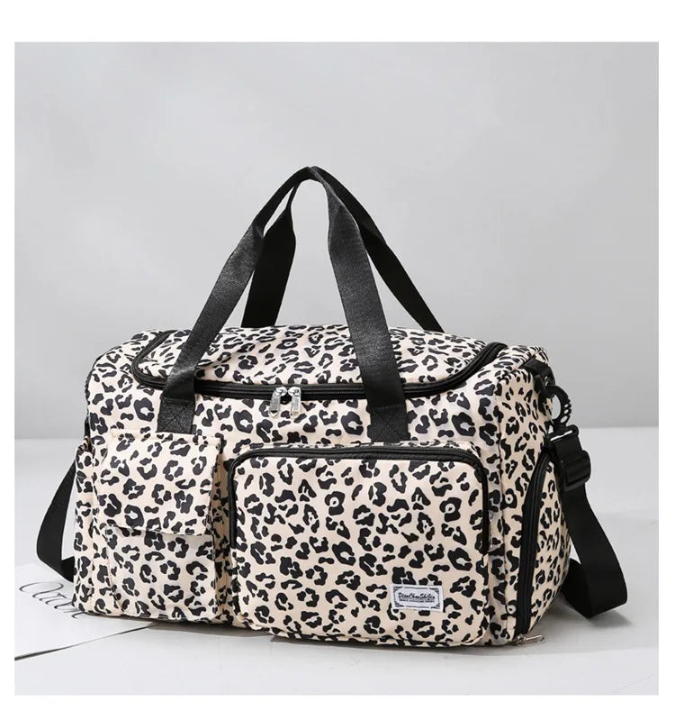 Sac langer beige leopard