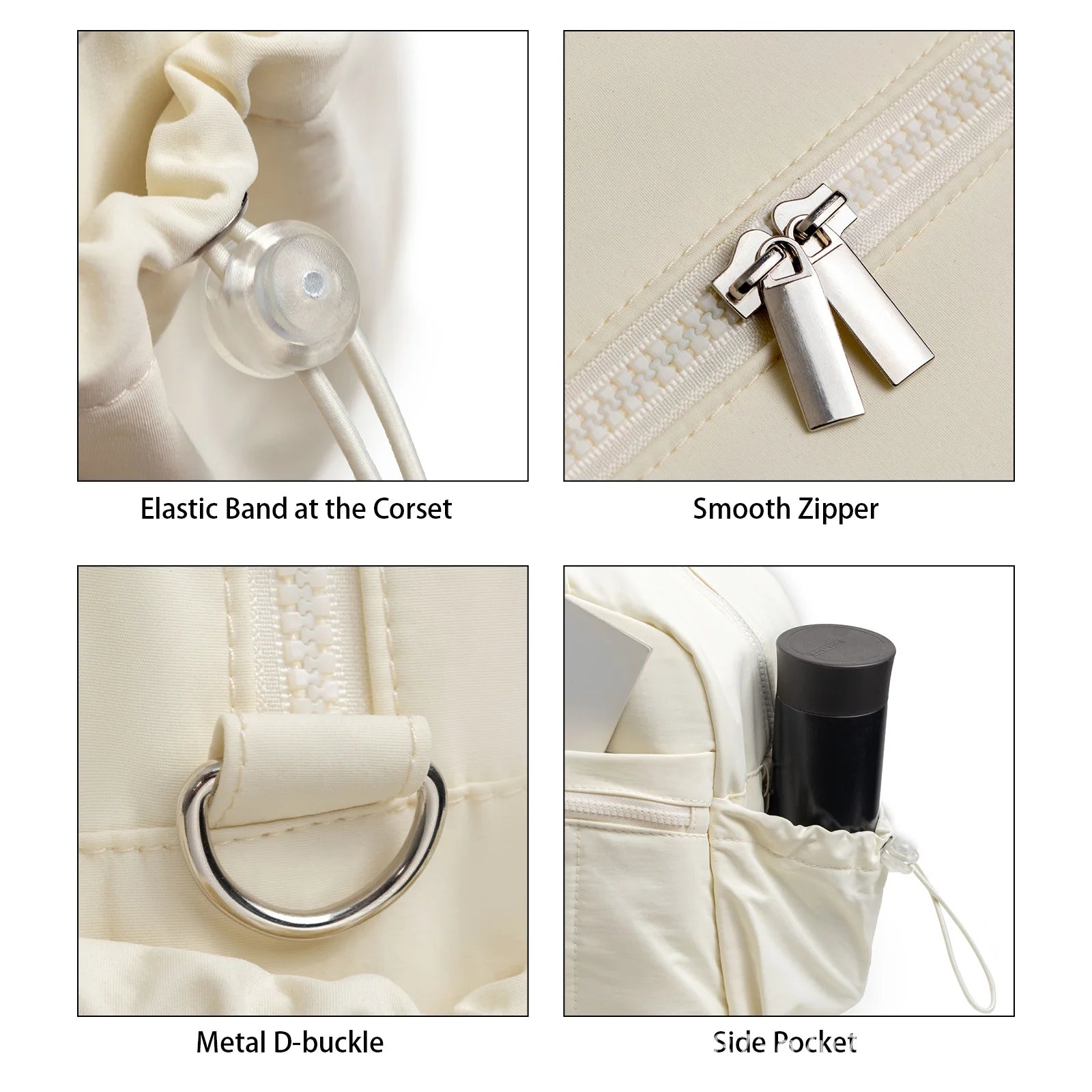 Sac à langer coton gaze femme beige