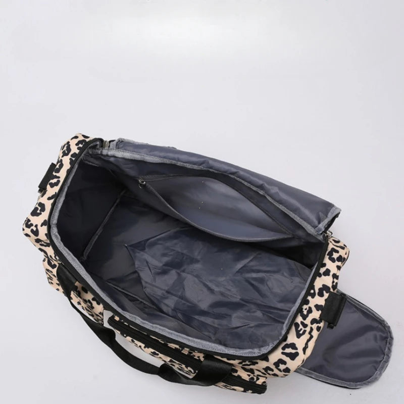 Sac langer leopard beige espace