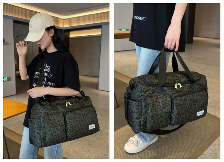 Sac langer léopard bébé femme