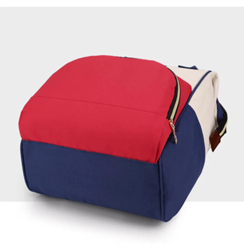 bleu rouge sac a langer dos design 