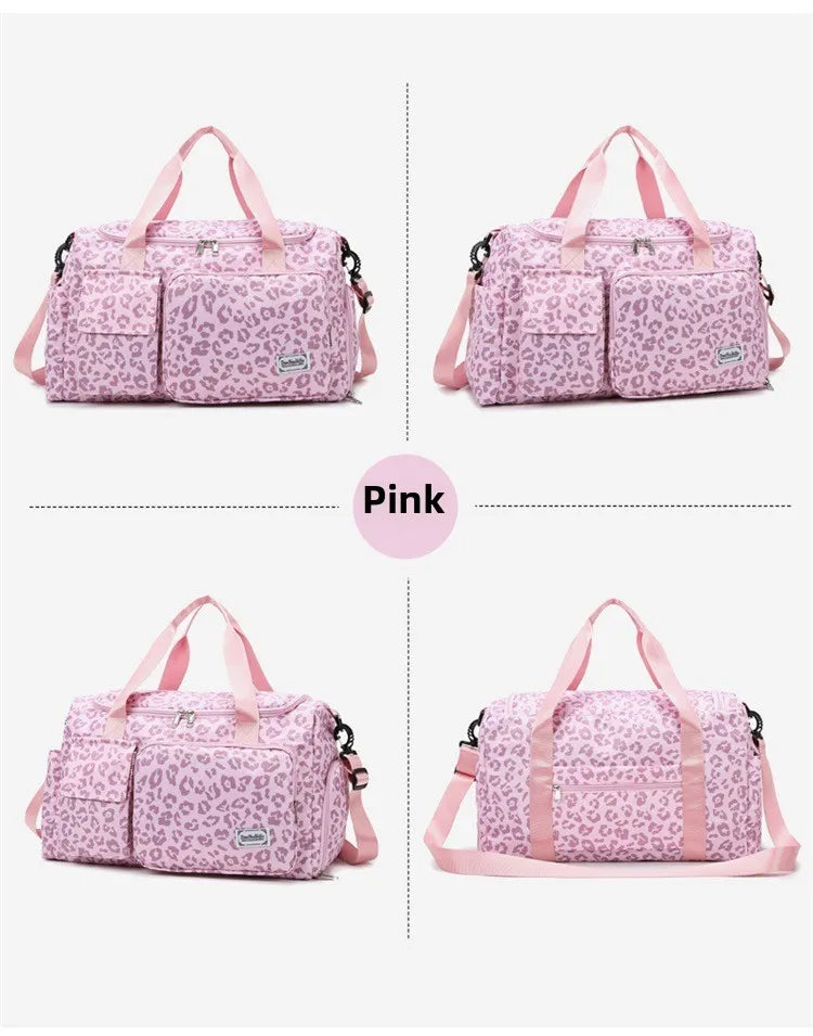 rose Sac a langer leopard 