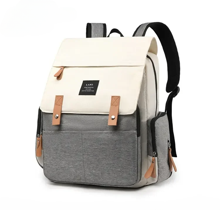  sac à dos à langer beige gris marron