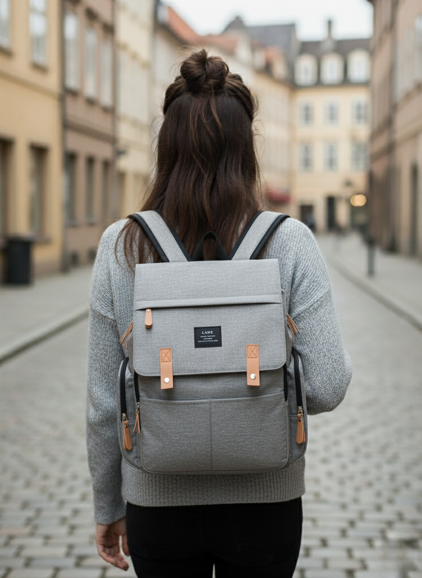 sac à dos à langer gris pour parents