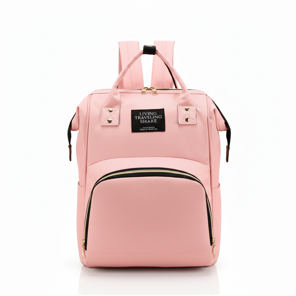 sac a langer en sac à dos rose