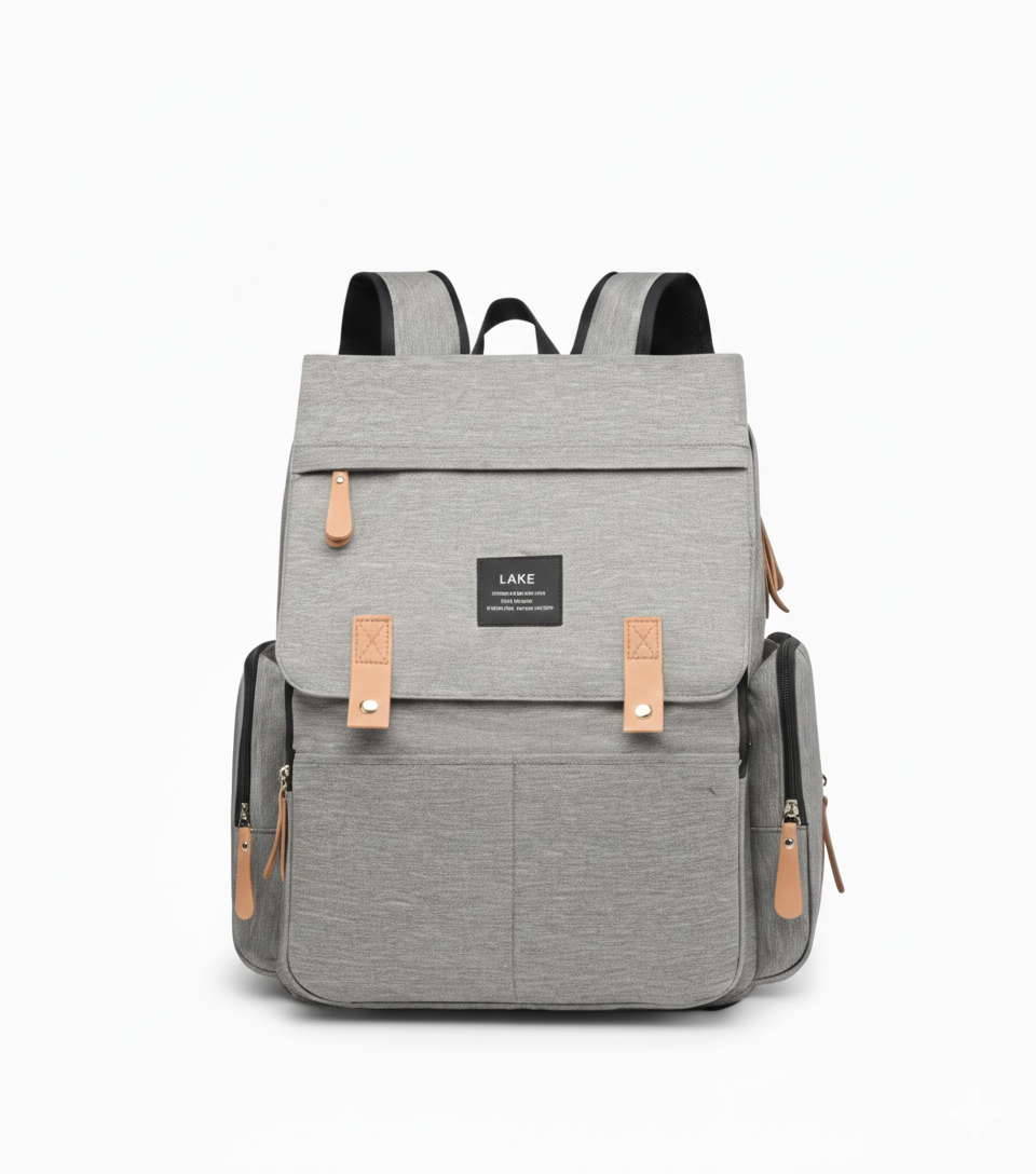 sac dos à langer gris pour maman