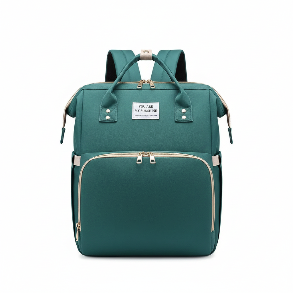 sac à langer en sac à dos vert 