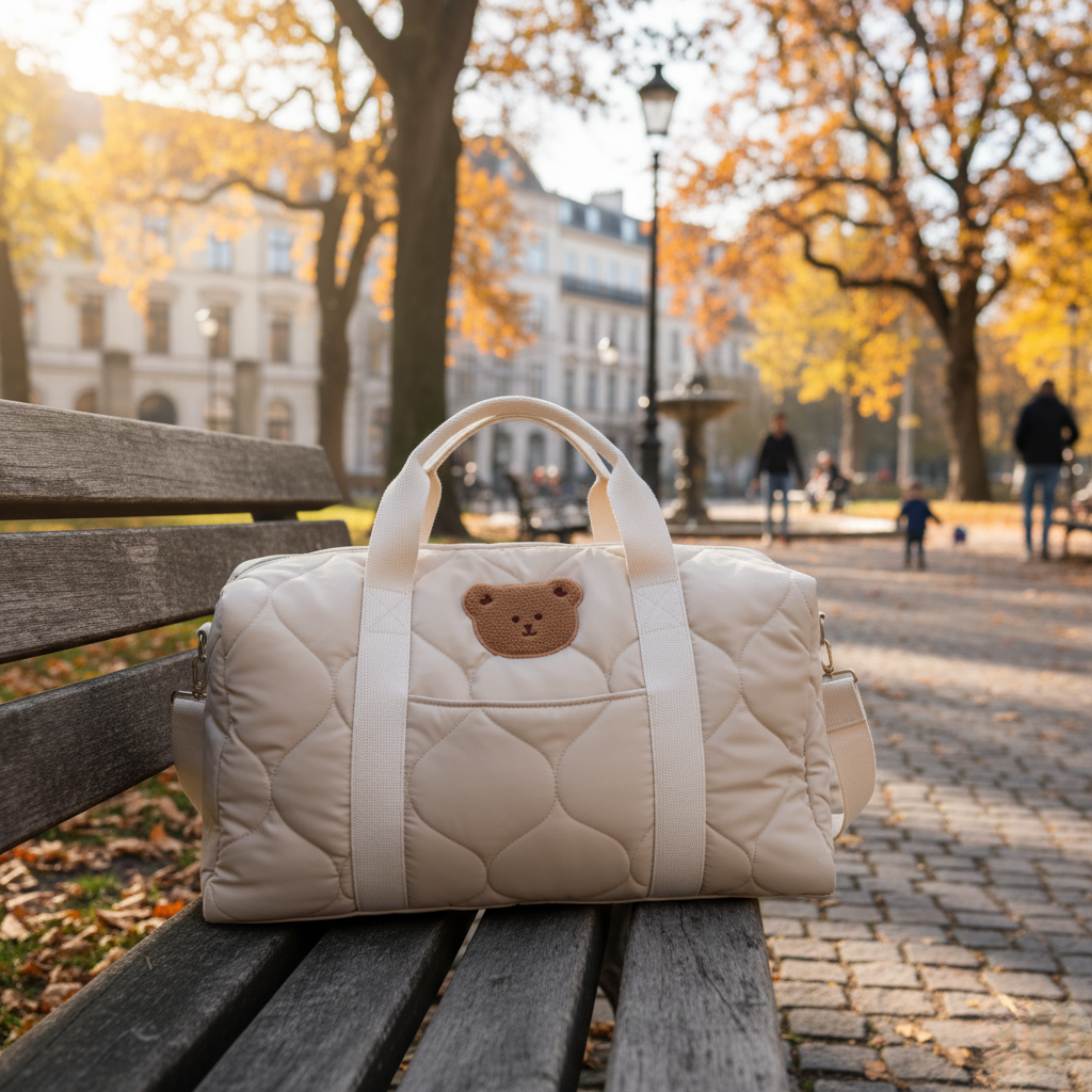 sac à langer gaze de coton ourson